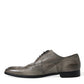 Brown Leather Lace Up Formal Derby Dress Shoes