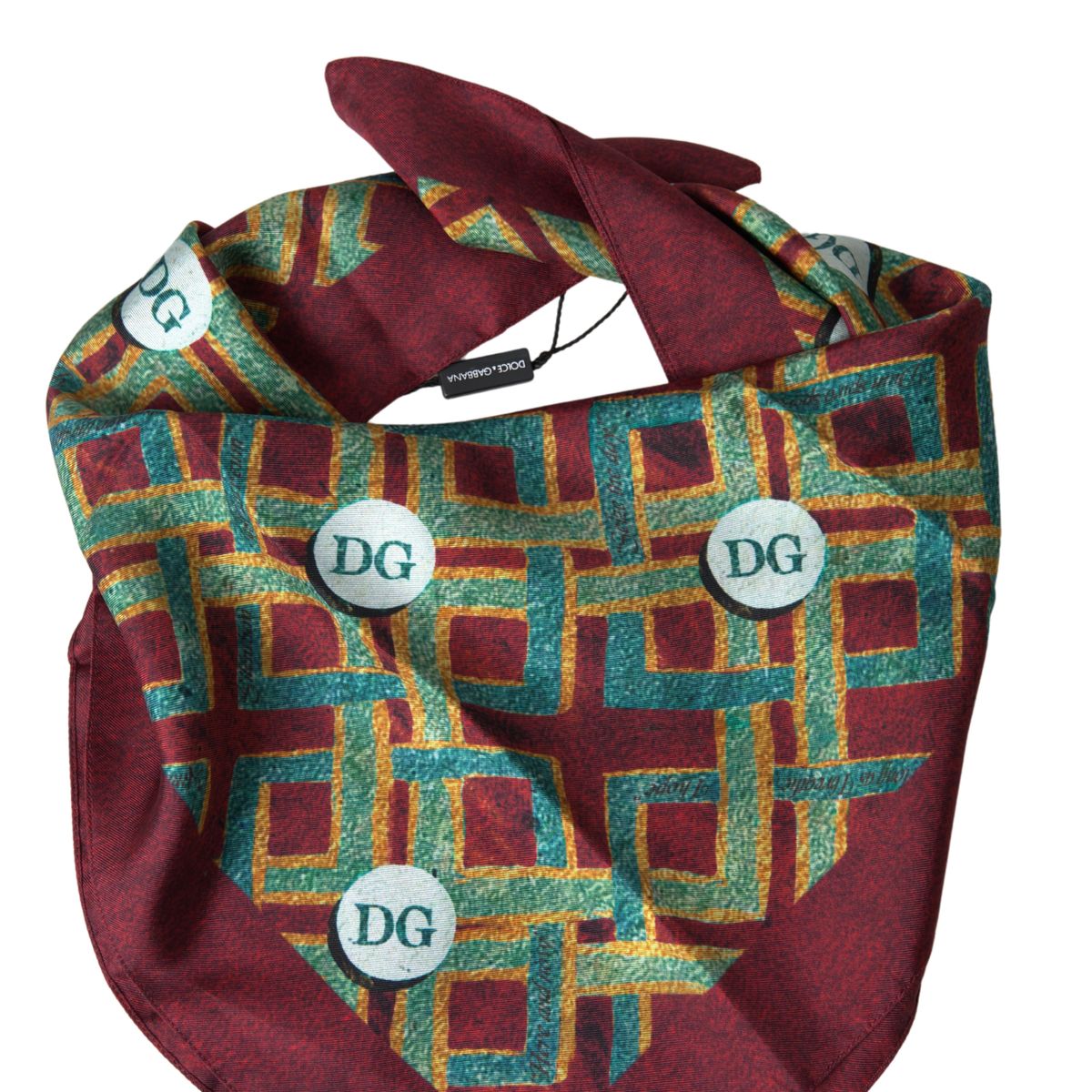 Elegant Multicolor Silk Men's Square Scarf