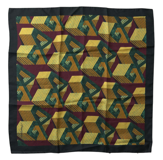 Multicolor Printed Square Handkerchief Scarf