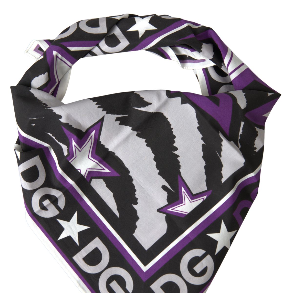 Elegant Multicolor Cotton Men's Square Scarf