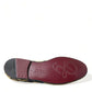 Gold Velvet Brocade Smoking Slipper Dress Shoes
