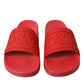 Red Rubber Sandals Slippers Beachwear Shoes