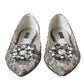 Silver Vally Taormina Lace Crystals Flat Shoes