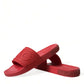 Red Rubber Sandals Slippers Beachwear Shoes