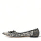 Silver Vally Taormina Lace Crystals Flat Shoes