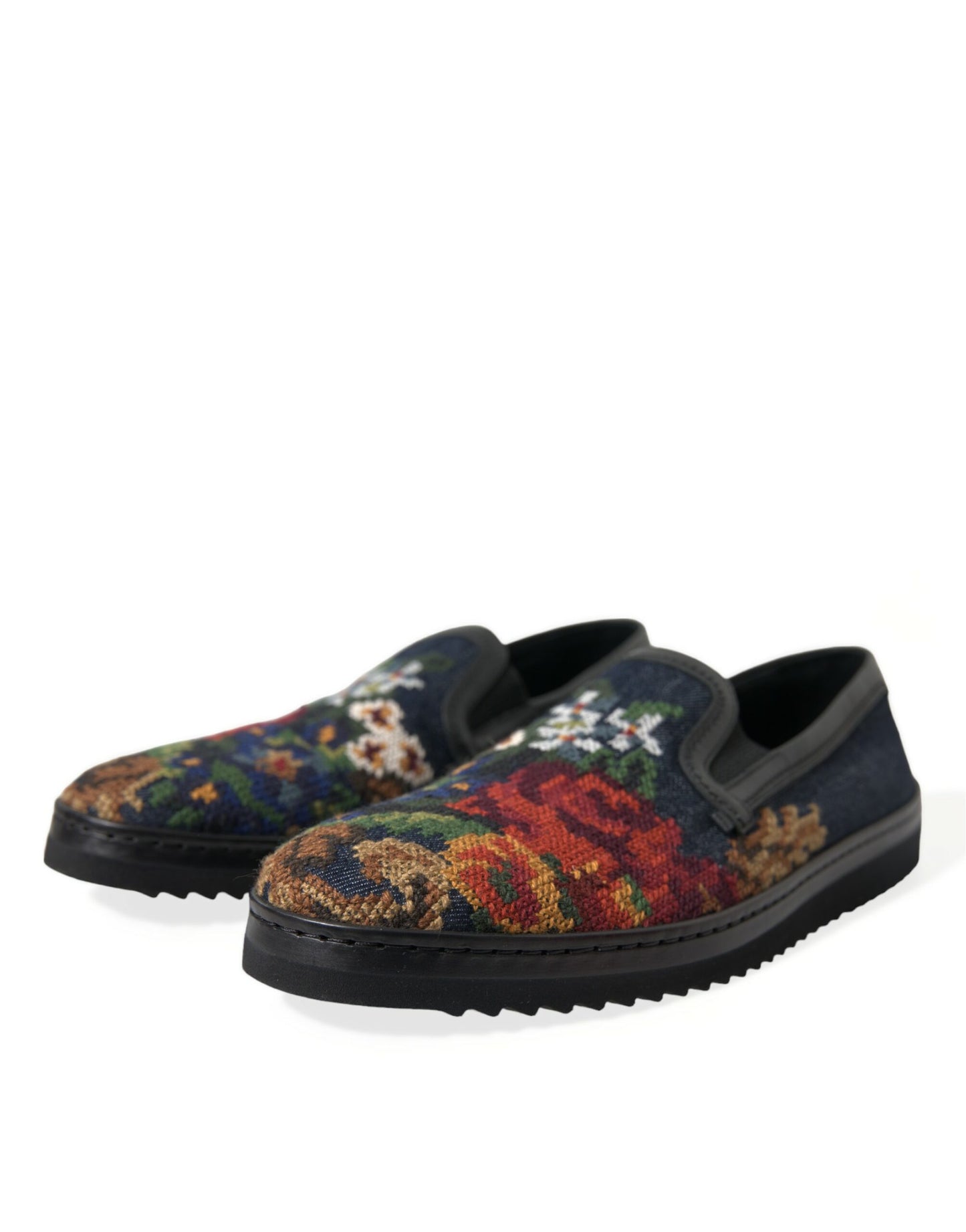 Multicolor Floral Slippers Men Loafers Shoes