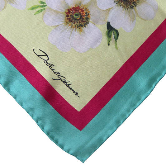 Elegant Multicolor Silk Square Scarf