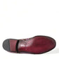 Pink Printed Crystal Embellished Loafers Dress Shoes