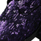 Purple Sequined Lace Up Oxford Dress Shoes