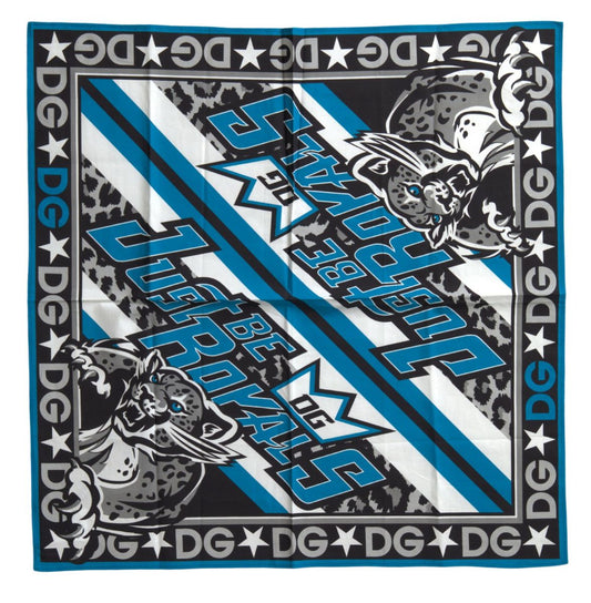 Multicolor DG Royals Square Handkerchief Scarf