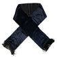 Elegant Silk Velvet Men's Scarf - Dark Blue