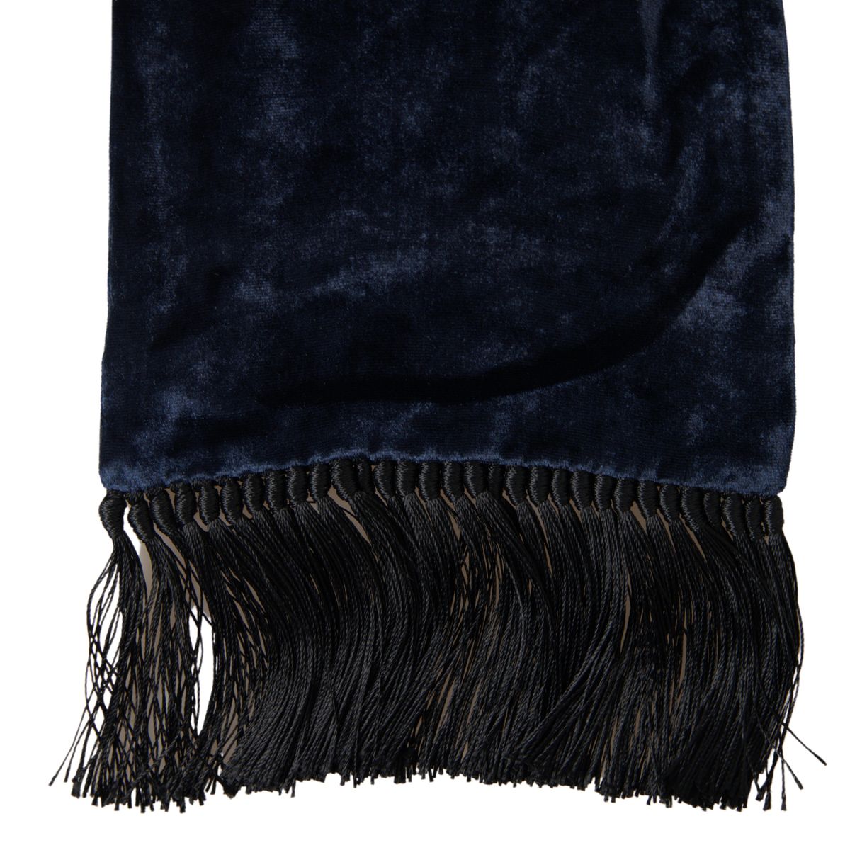 Elegant Silk Velvet Men's Scarf - Dark Blue