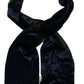 Elegant Silk Velvet Men's Scarf - Dark Blue