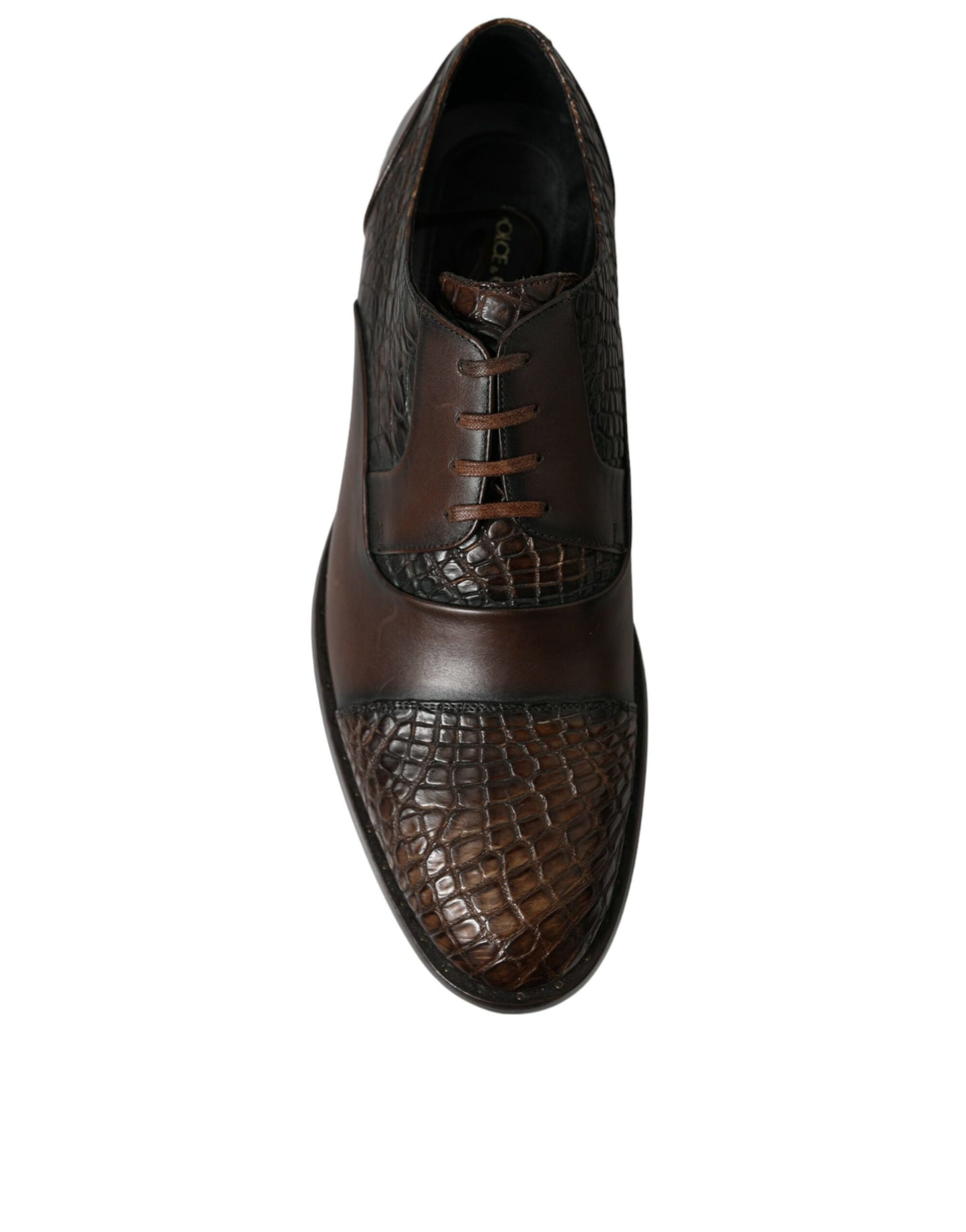 Brown Exotic Leather Lace Up Oxford Dress Shoes