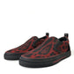 Red Black Leopard Loafers Men Sneakers Shoes