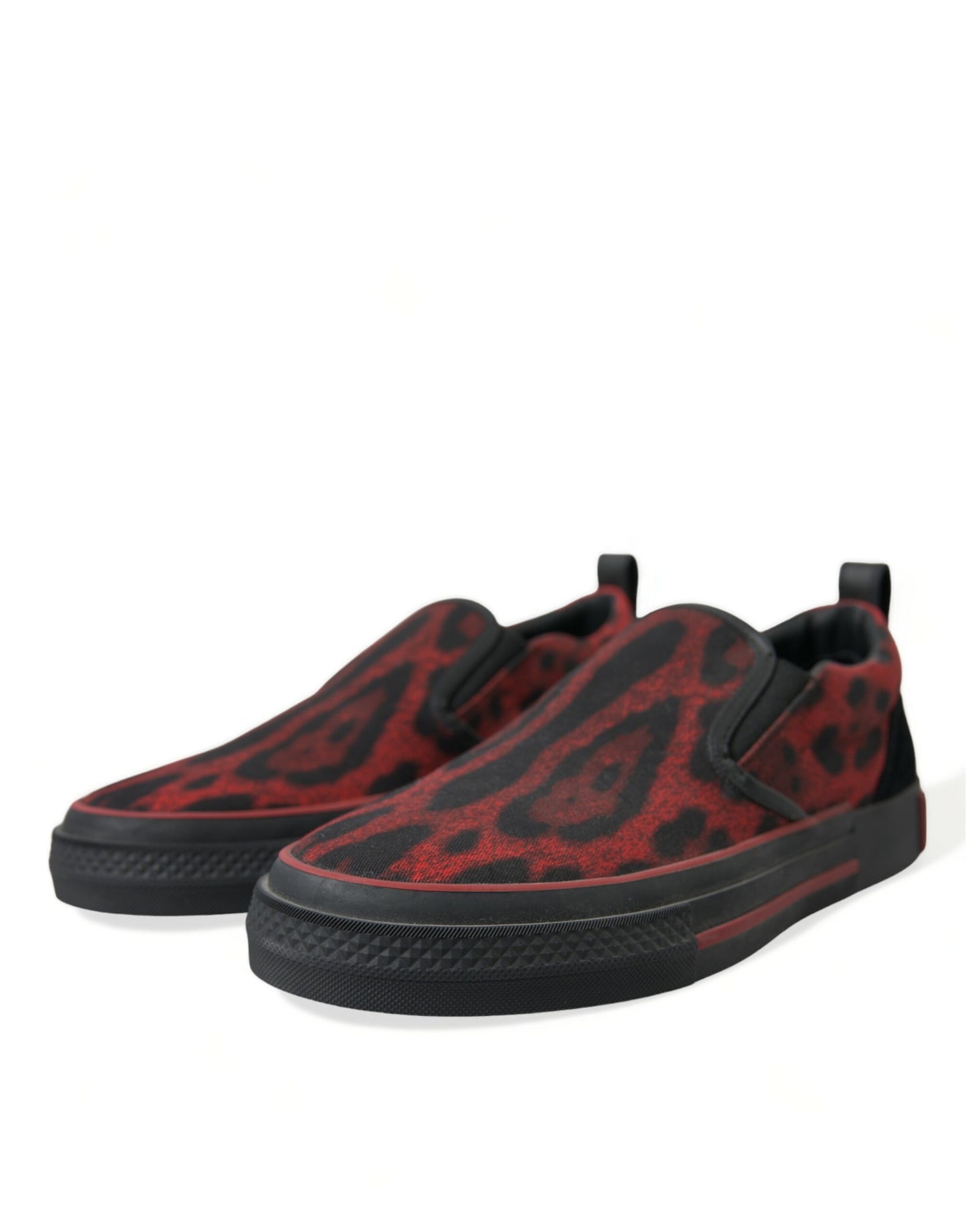 Red Black Leopard Loafers Men Sneakers Shoes