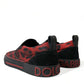 Red Black Leopard Loafers Men Sneakers Shoes