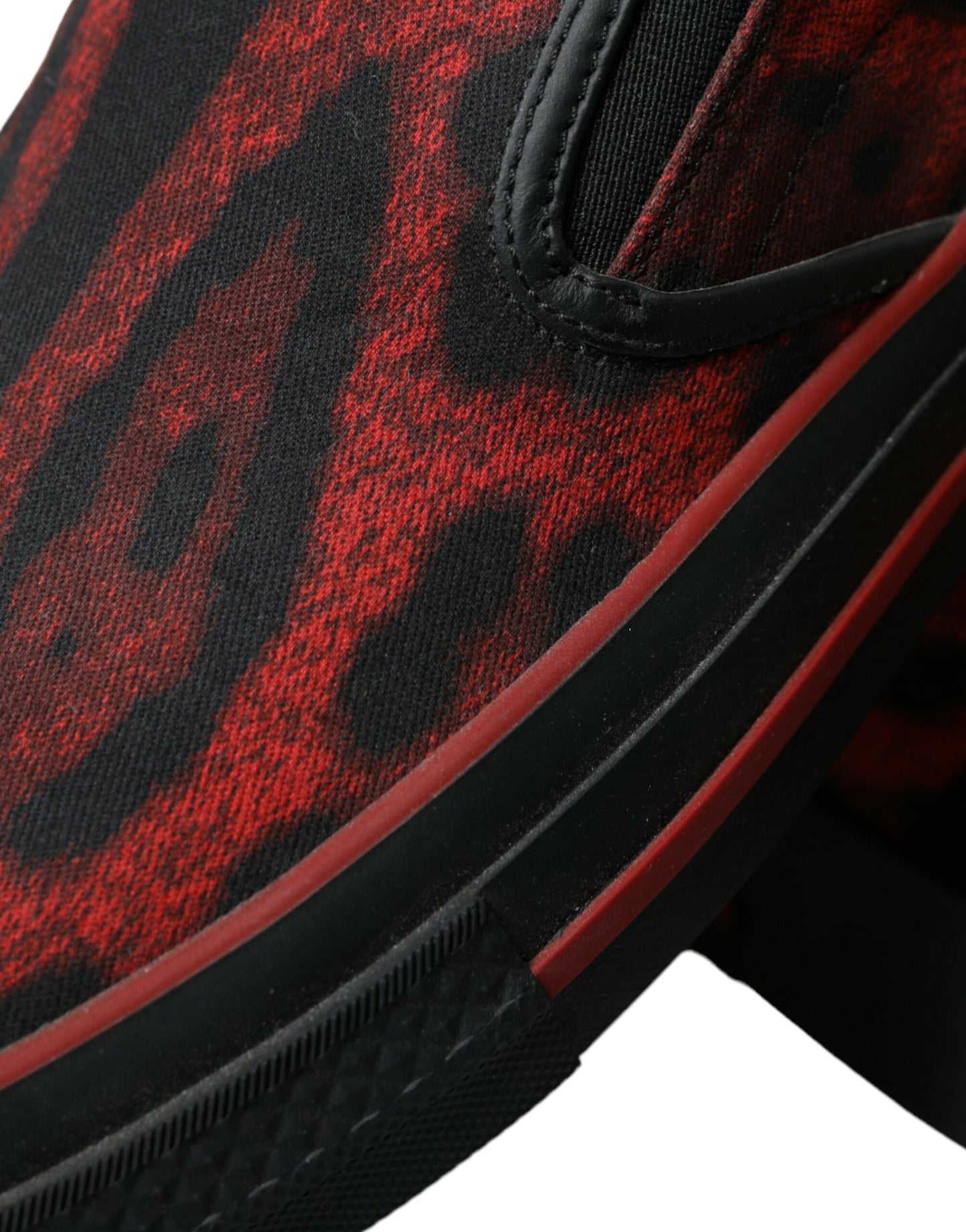 Red Black Leopard Loafers Men Sneakers Shoes