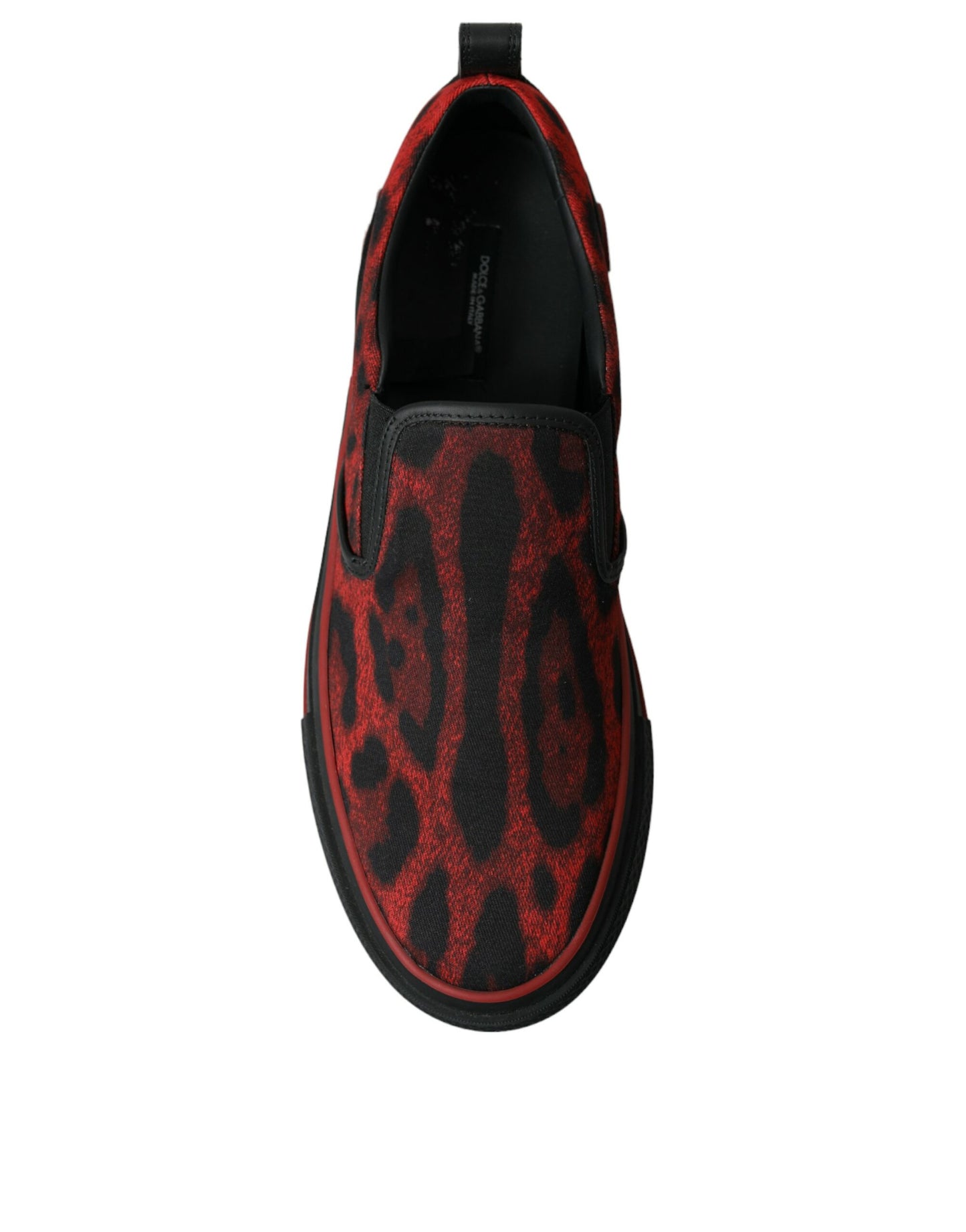 Red Black Leopard Loafers Men Sneakers Shoes