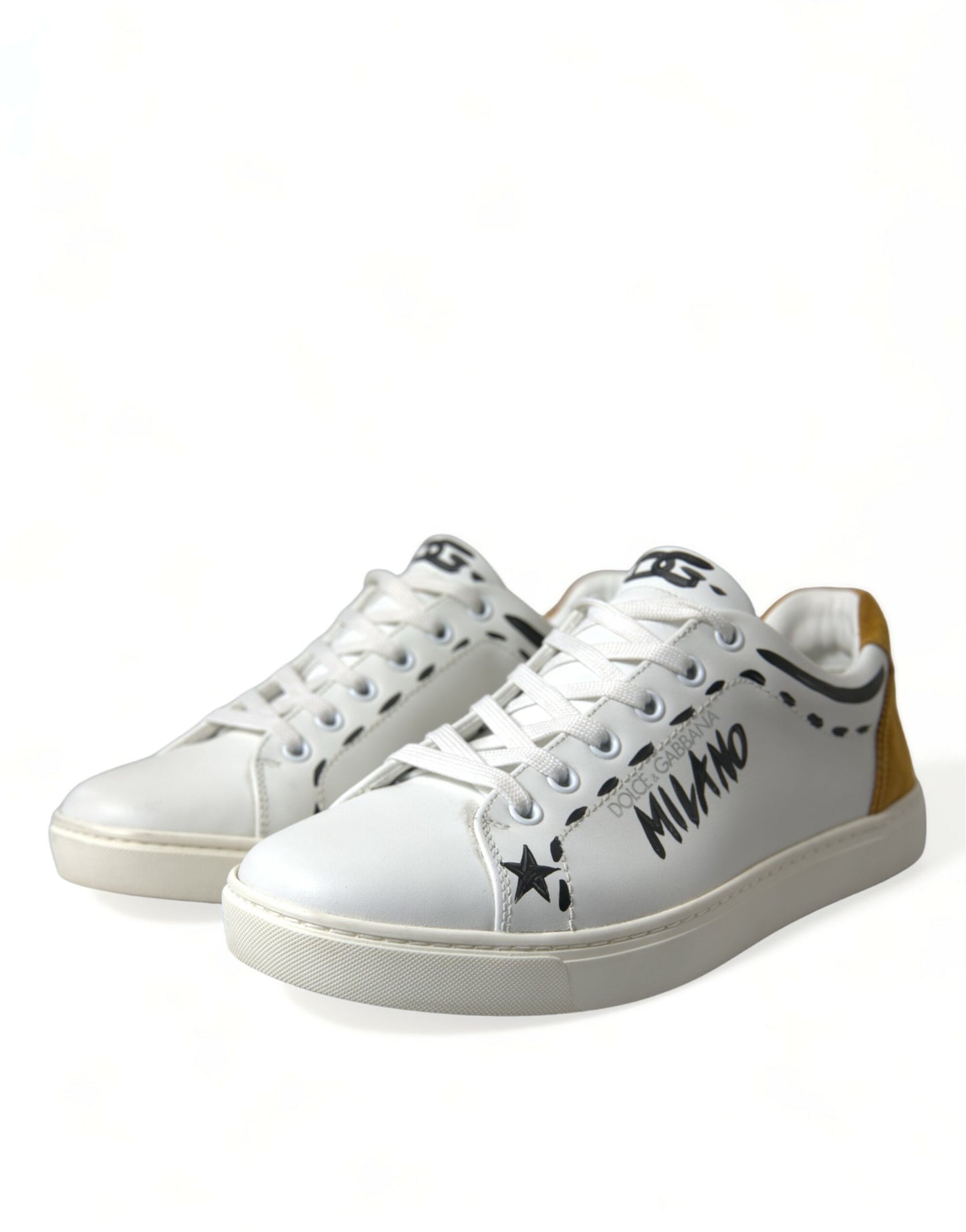 White Leather LOVE Milano Men Sneakers Shoes