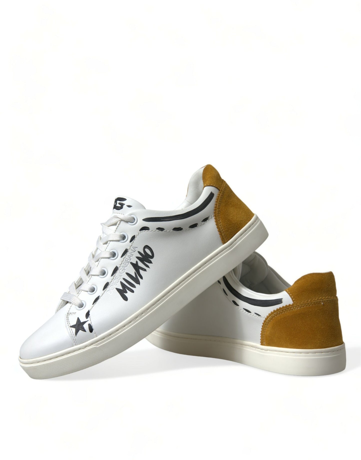 White Leather LOVE Milano Men Sneakers Shoes