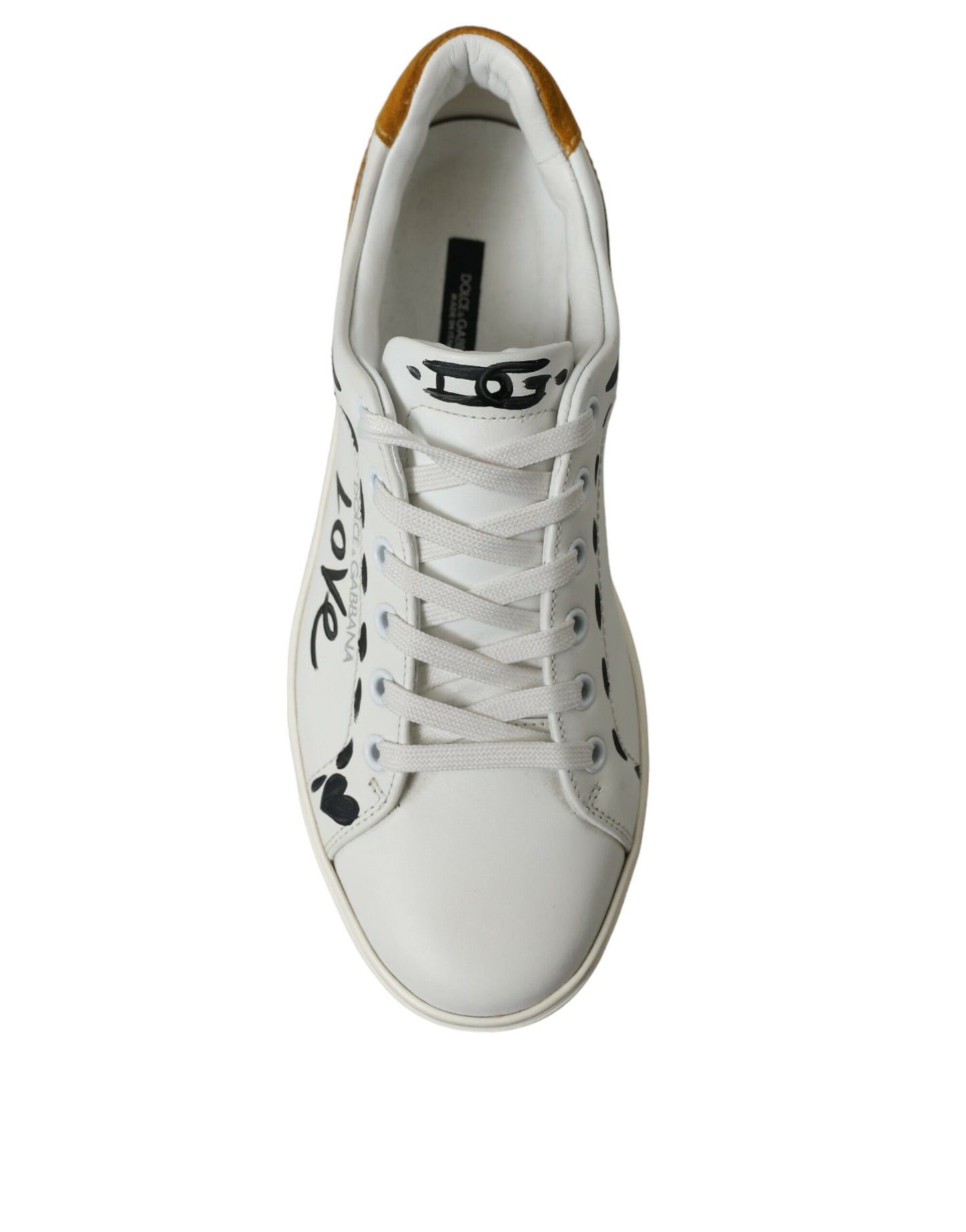 White Leather LOVE Milano Men Sneakers Shoes