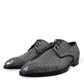 Silver Sequined Lace Up Men Derby Dress Shoes