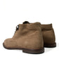 Brown Leather Lace Up Ankle Boots Shoes
