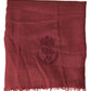 Maroon Cashmere Knit Wrap Shawl Fringe Scarf