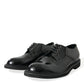 Black Leather Lace Up Formal Derby Dress Shoes