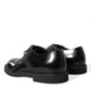 Black Leather Lace Up Formal Derby Dress Shoes
