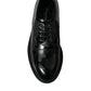 Black Leather Lace Up Formal Derby Dress Shoes