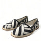 Beige Black Striped Canvas Espadrilles MONDELLO Shoes