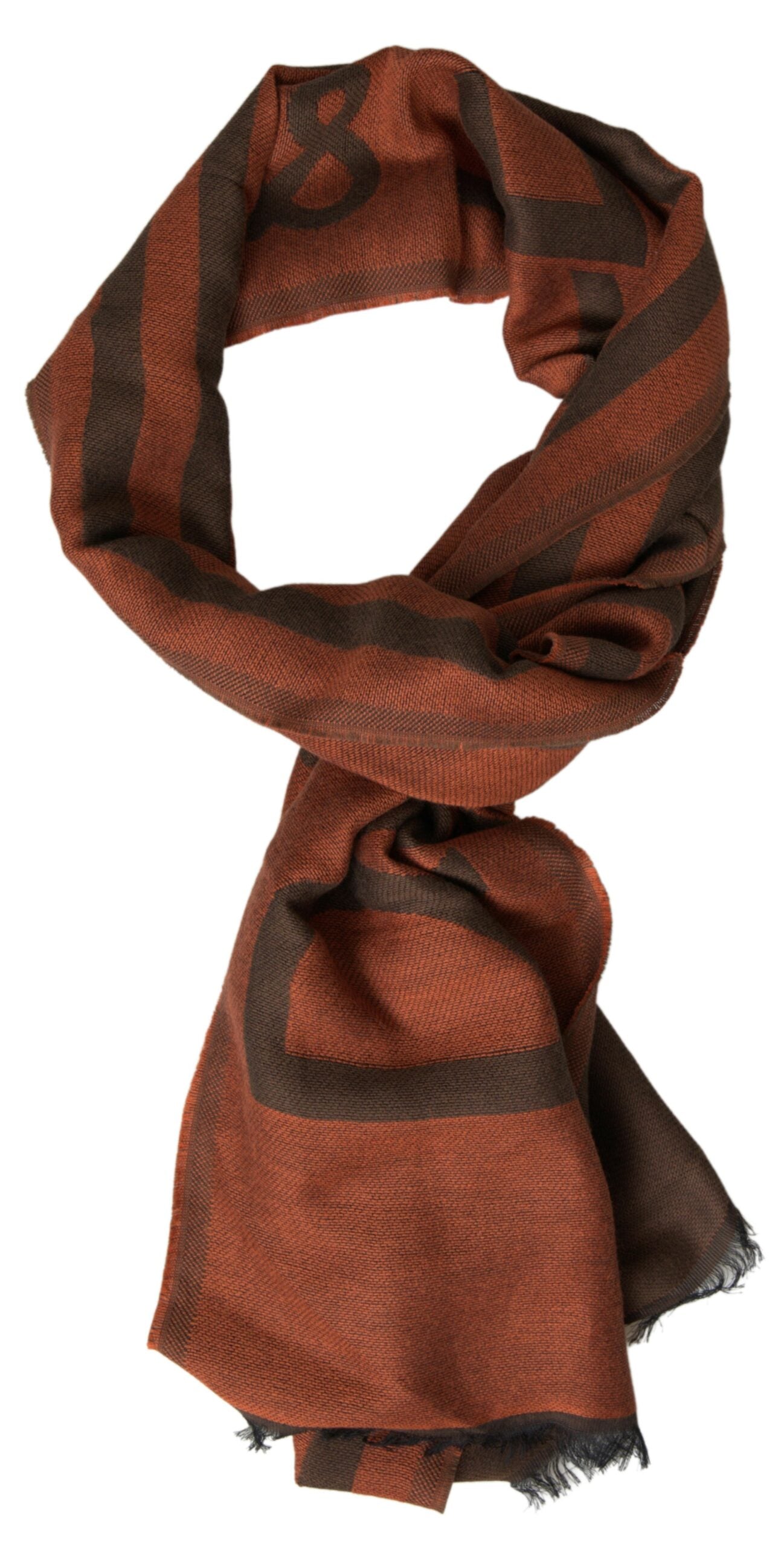 Elegant Brown Cotton Modal Men's Scarf