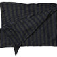 Elegant Striped Men's Scarf in Gray Blue Tones