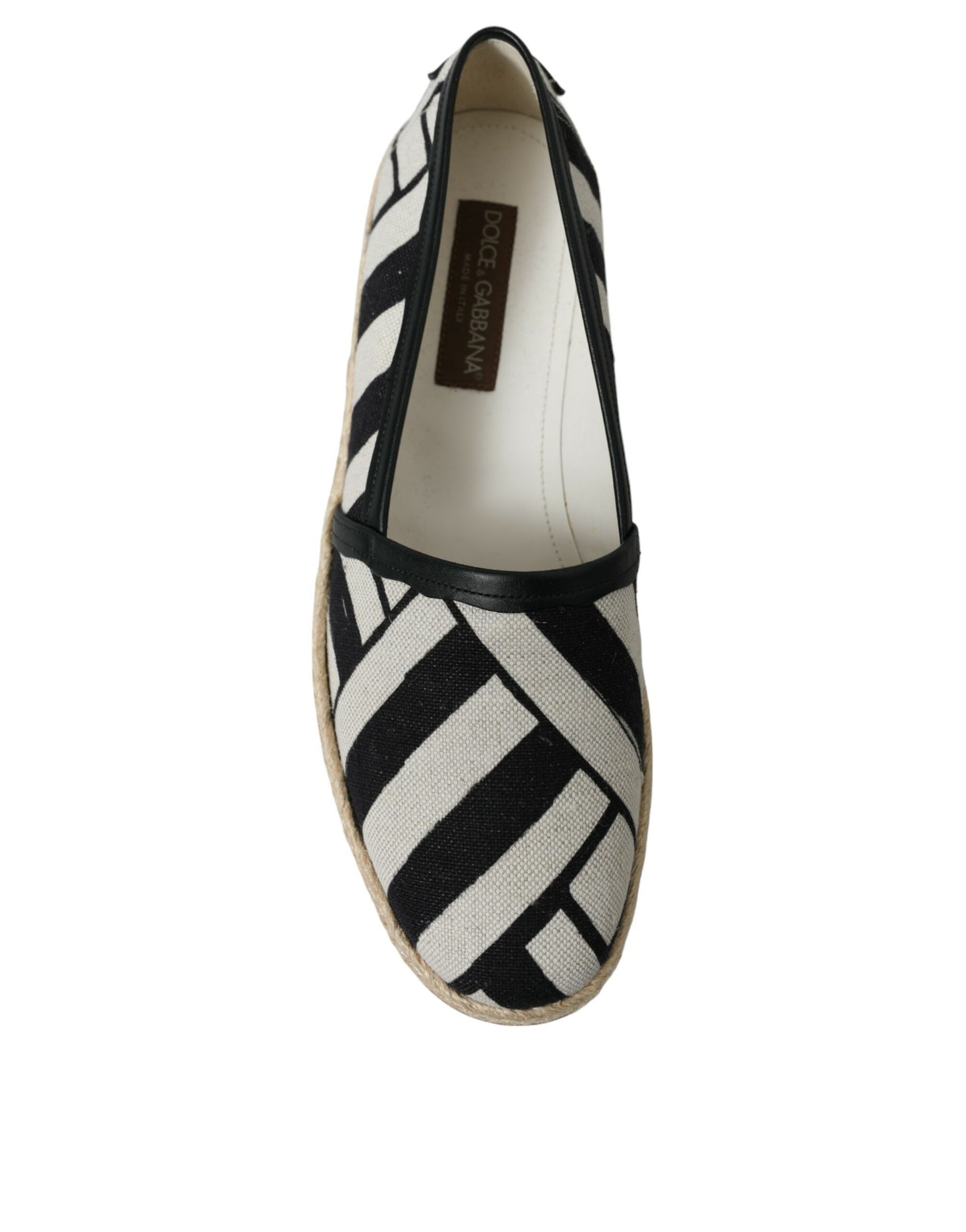 Beige Black Striped Canvas Espadrilles MONDELLO Shoes