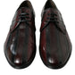 Black Bordeaux Leather Derby Formal Dress Shoes