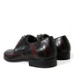 Black Bordeaux Leather Derby Formal Dress Shoes