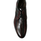 Black Bordeaux Leather Derby Formal Dress Shoes