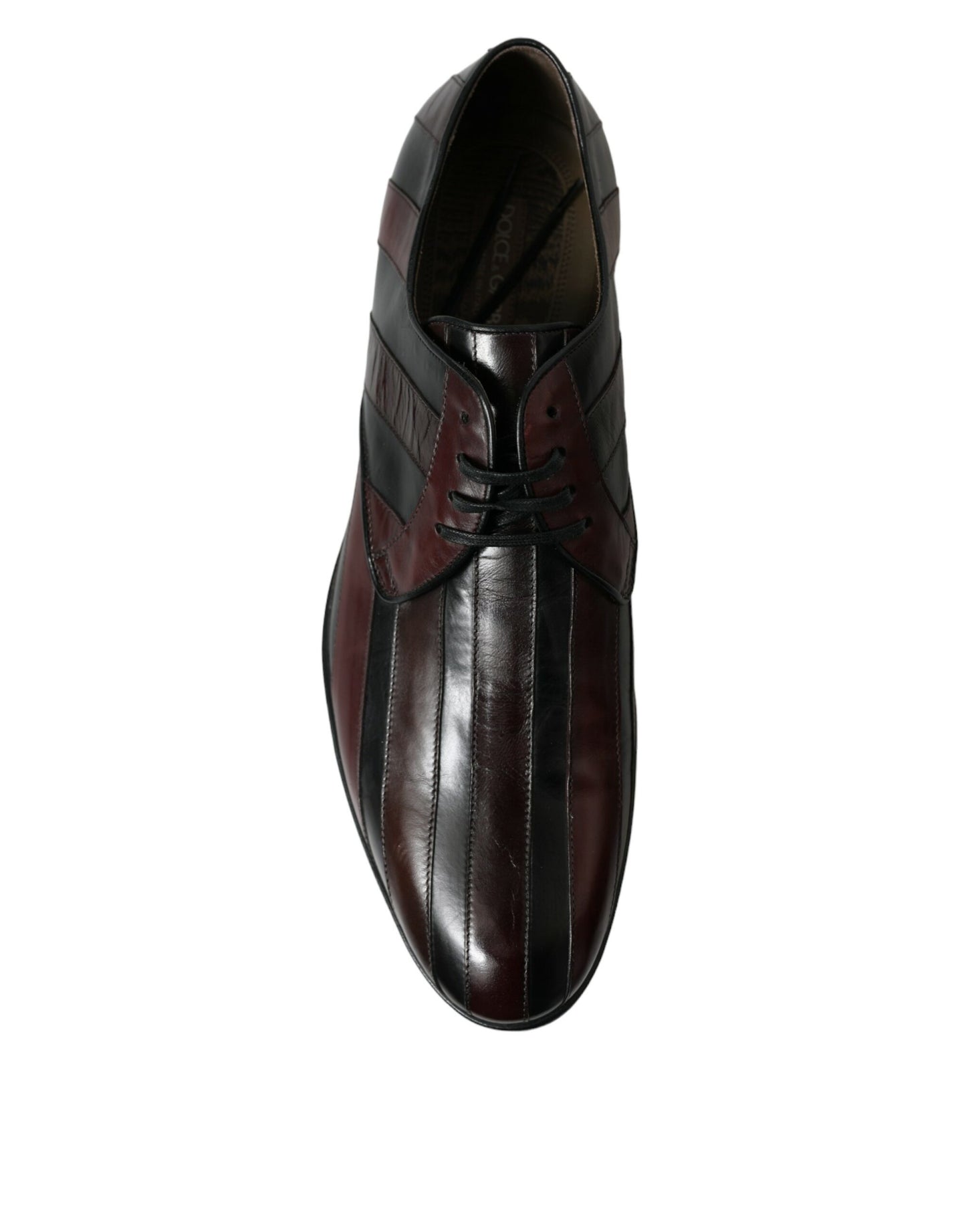 Black Bordeaux Leather Derby Formal Dress Shoes