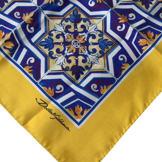 Elegant Multicolor Silk Square Scarf