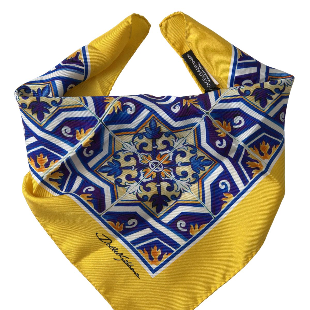 Elegant Multicolor Silk Square Scarf