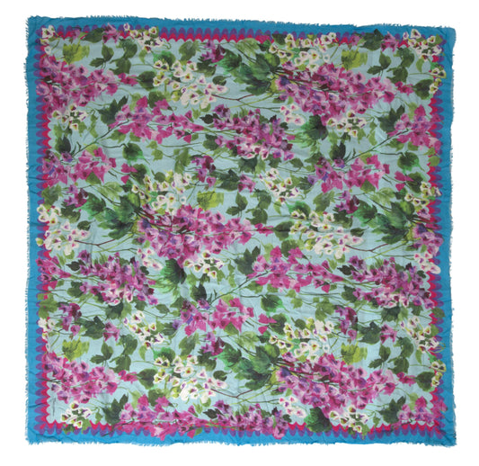 Multicolor Floral Square Shawl Wrap Scarf