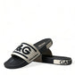 Black White Rubber Sandals Slippers Men Shoes