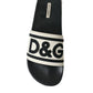 Black White Rubber Sandals Slippers Men Shoes