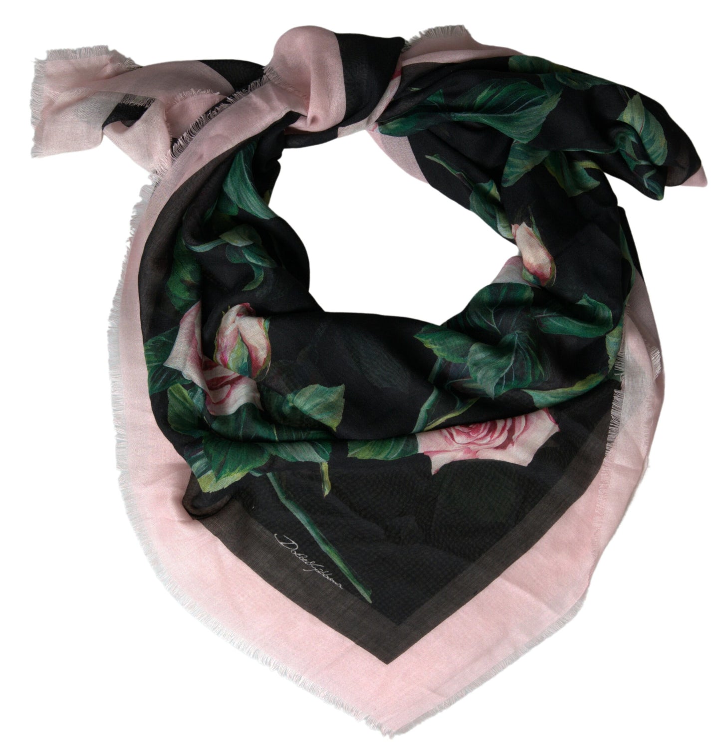 Multicolor Roses Square Shawl Wrap Scarf