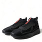 Black Technical Bike Knit Slip On Men Sneakers Shoes