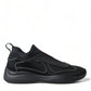 Black Technical Bike Knit Slip On Men Sneakers Shoes