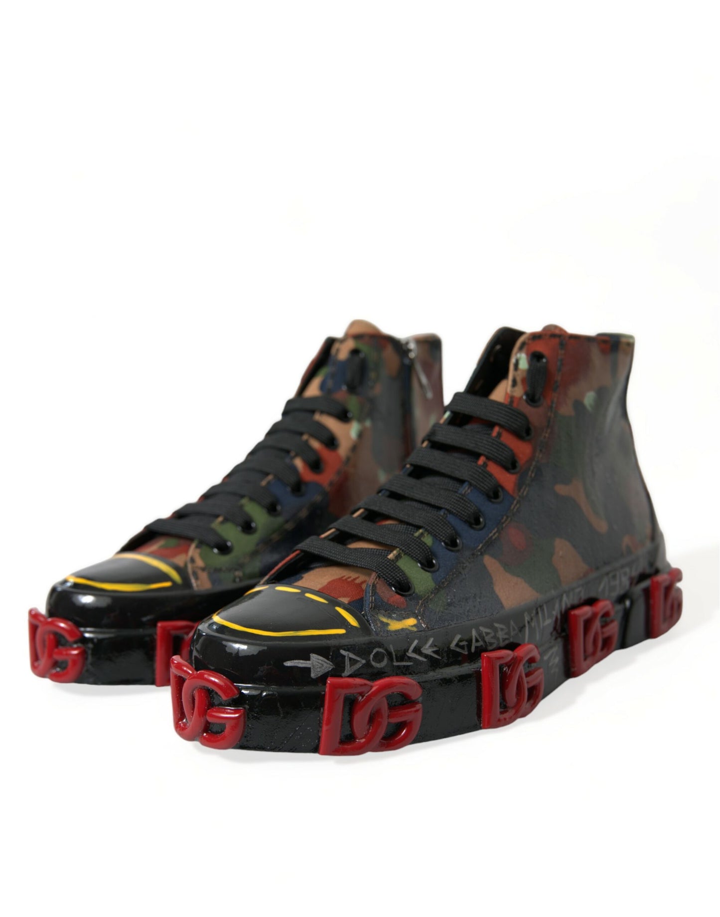 Multicolor Camouflage High Top Men Sneakers Shoes