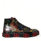 Multicolor Camouflage High Top Men Sneakers Shoes